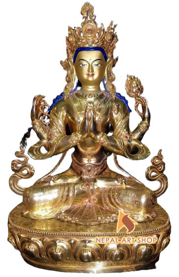 Vajrasattva Statue, Vajrasattva Statue for Sale, Buy Vajrasattva Statue, Nepal Art Shop, Vajrasattva Statue Online, Handcrafted Vajrasattva Statue