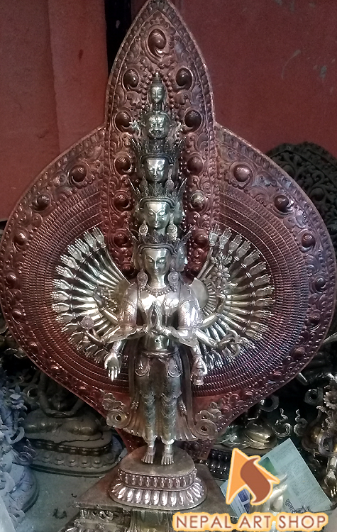 Avalokitesvara statue, Chenresiz statue, Tibetan, handmade statue, Buddhist, avalokiteshvara buddha, bodhisattva avalokiteshvara sculpture, bodhisattva avalokiteshvara