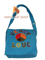 Cotton bag, Crossbody bag, Cotton BOHO Bag, Cross Body Bags, Boho bags, cotton shoulder bag, Nepali fabric bags, Nepali cotton shoulder bag, Nepal bags supplier