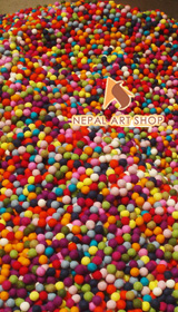 3cm felt balls, wool felt balls, felting wool, pom poms, nepal, wholesale, felt pom, diy felt, nepal, fair trade, felted wool,
round rugs, pom pom,  wool felt ball crafts, handmade felt balls