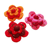 brooches, handmade felt brooches, Felt hair clip, Felt craft brooches, Felt flower brooches