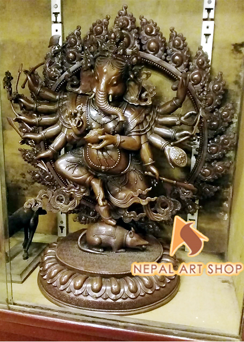 Ganesh Statue, Ganesha statue Crafts, Ganesh statue made in Nepal, 
Ganesh Sculpture, Dancing Ganesha statue, Copper Ganesh Statue, Gold Plated Ganesh statue