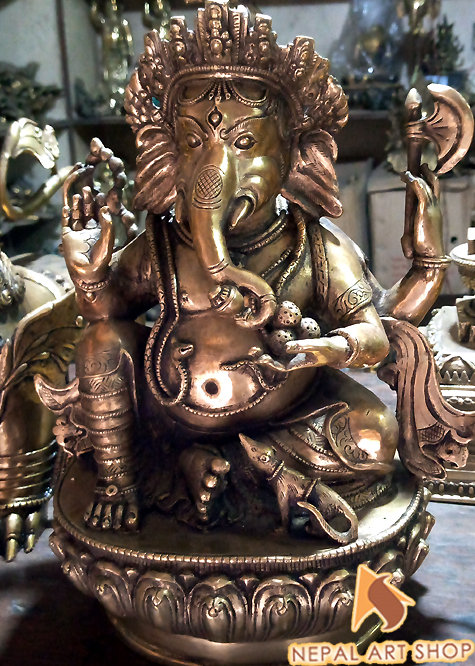 Ganesh Statue, Ganesha statue Crafts, Ganesh statue made in Nepal, 
Ganesh Sculpture, Dancing Ganesha statue, Copper Ganesh Statue, Gold Plated Ganesh statue