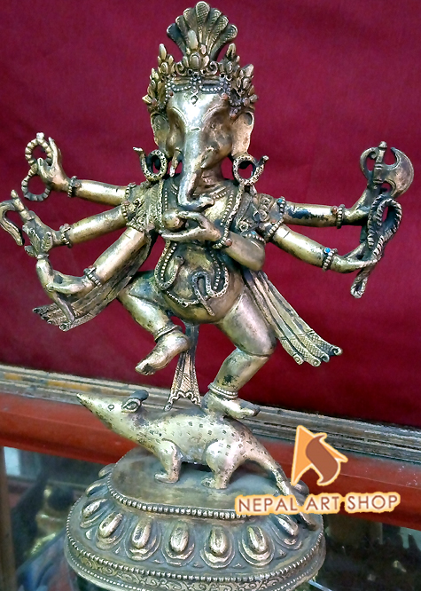 Ganesh Statue, Ganesha statue Crafts, Ganesh statue made in Nepal, 
Ganesh Sculpture, Dancing Ganesha statue, Copper Ganesh Statue, Gold Plated Ganesh statue