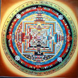 thangka art,
mandala wheel, tibetan wall hanging, kalachakra mandala benefits