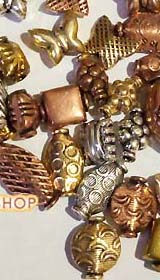 metal beads for jewelry making, handmade silver beads, solid brass beads, metal beads wholesale