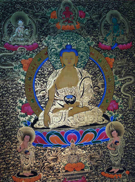 shakyamuni buddha, thangka art, 
shakyamuni thangka painting, hand painted thangka, online craft store