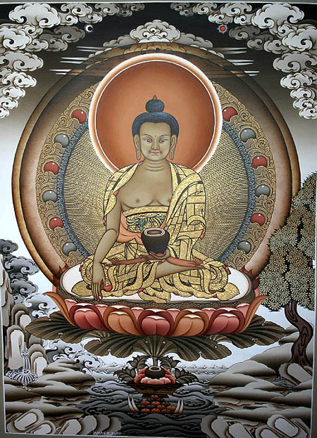 shakyamuni buddha, thangka art, 
shakyamuni thangka painting, hand painted thangka, online craft store