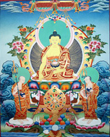 shakyamuni buddha thangka, buddha art, buddha painting, mandala painting, buddha life