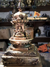 Stupa, Buddhist Stupa, Stupa temple craft, Buddhist ritual crafts for sale, bronze stupa, stupa meaning and purpose, stupa made in Nepal, Tibetan Stupa