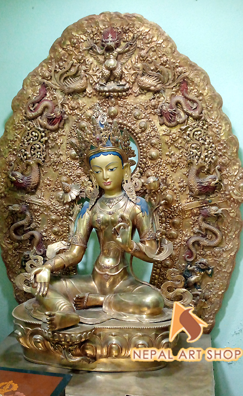 Goddess Tara, White Tara, Green Tara, Tara sculptures, Tara Figure, Tara Statues, Tibetan Tara Statue,  handmade statue in Nepal,
Tara statue in nepal, Statue Wholesale Exporter made in Nepal