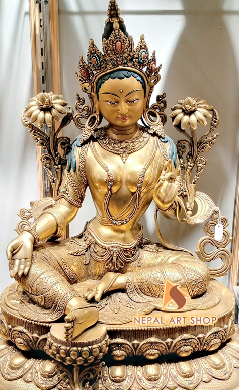 Goddess Tara, White Tara, Green Tara, Tara sculptures, Tara Figure, Tara Statues, Tibetan Tara Statue,  handmade statue in Nepal,
Tara statue in nepal, Statue Wholesale Exporter made in Nepal