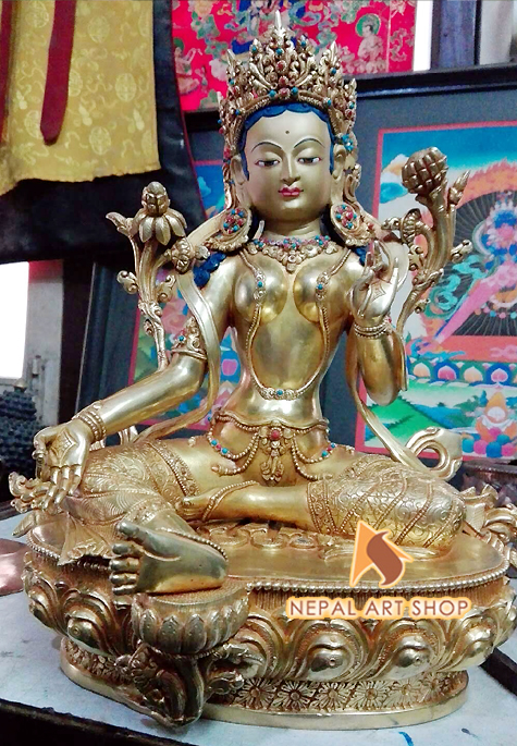 Goddess Tara, White Tara, Green Tara, Tara sculptures, Tara Figure, Tara Statues, Tibetan Tara Statue,  handmade statue in Nepal,
Tara statue in nepal, Statue Wholesale Exporter made in Nepal