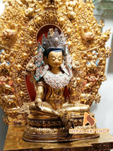 Padmasambhava Statue, Guru Mantra, Tibetan Buddhist Statue, Guru Rinpoche handmade statue,
Vajra Guru mantra, Guru Padmasambhava Statue for Sale,  Guru Mantra, Nepali Statue