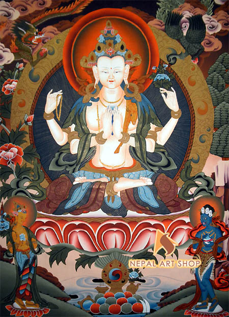 Portrait Thangka Painting, Nepal Art Shop, Buy Thangka, Thangka Art, Nepalese Culture, Tibetan Thangka Painting