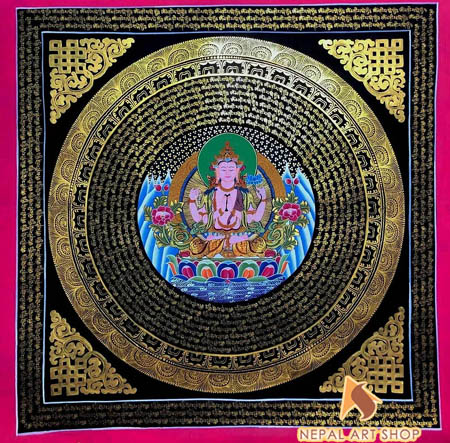 Buddha Mandala Painting, Nepal Art Shop, Painting, Mandala, Buddha, Art, Shop