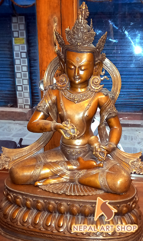 Vajrasattva Statue, Copper Vajrasatwa Statue Made in Nepal, Vajrasattva Sculptures, Vajrasattva Statue wholesale,
Mahayana, Mantrayana, Vajrayana Buddhist, Old bronze Nepali Vajrasattva statue, Vajrasattva Statue retail price