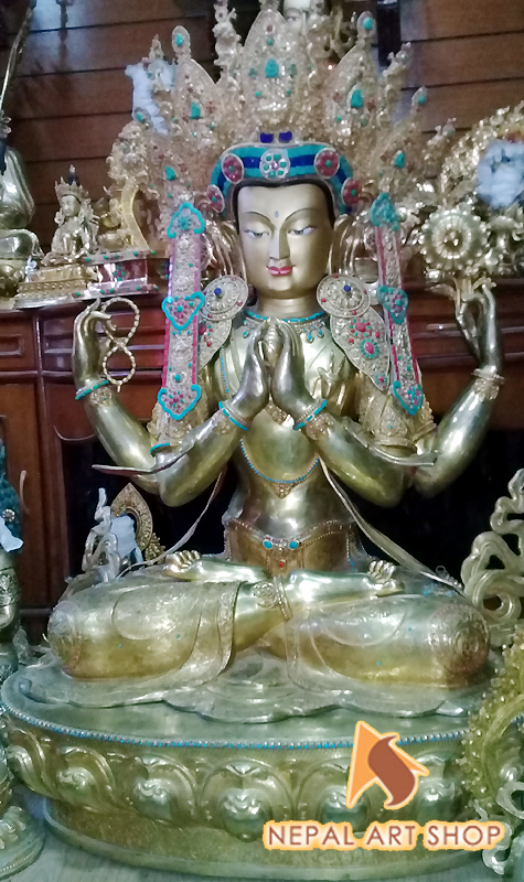 Vajrasattva Statue, Copper Vajrasatwa Statue Made in Nepal, Vajrasattva Sculptures, Vajrasattva Statue wholesale,
Mahayana, Mantrayana, Vajrayana Buddhist, Old bronze Nepali Vajrasattva statue, Vajrasattva Statue retail price