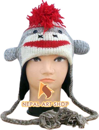 knitted woollen hats, nepali woolen cap, wool clothing from nepal,
monkey cap nepal, woolen cap price in nepal