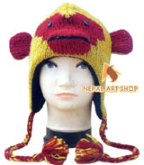 handmade animal hat, unisex animal hat, house hats, wool knitted hat