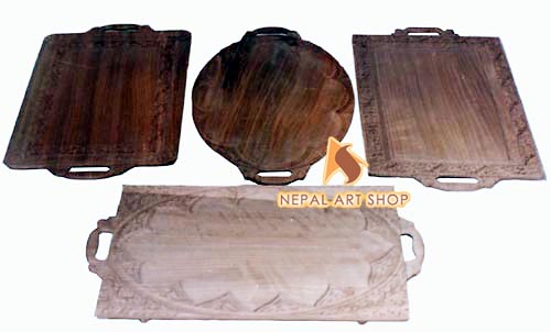 walnut tray, Walnut Tray Round,  regtancle wooden tray, walnut salad Wood Tray, oak tray