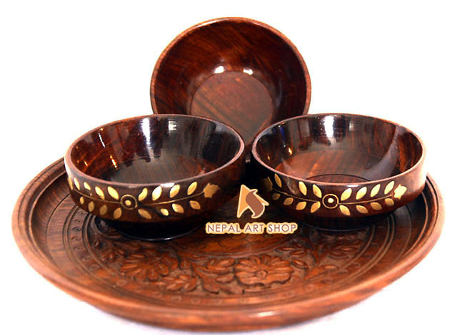 Vintage Walnut Salad Bowl Set, Bowl dimensions, Hand Carved walnut Bowl, walnut tray