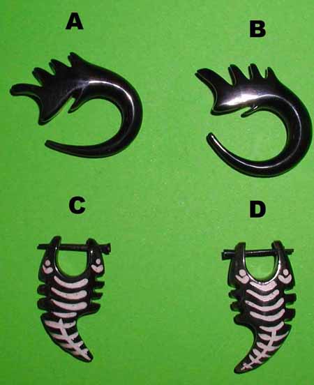 bone ear piercings, bone studs, bone ear cuff, Daith Ear-Piercing, Ear-Piercing Studs, hippie style ear piercing