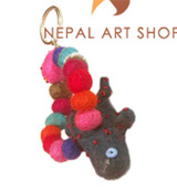 Felt keyring, Felt craft, felt wool keyring, felt craft keyrings, Nepal felt craft