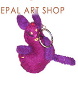 Felt keyring, Felt craft, felt wool keyring, felt craft keyrings, Nepal felt craft