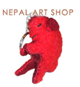 Felt keyring, Felt craft, felt wool keyring, felt craft keyrings, Nepal felt craft
