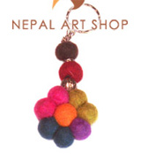 Felt keyring, Felt craft, felt wool keyring, felt craft keyrings, Nepal felt craft