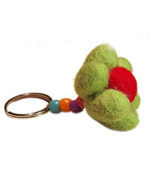 Felt keyring, Felt craft, felt wool keyring, felt craft keyrings, Nepal felt craft