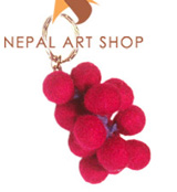 Felt keyring, Felt craft, felt wool keyring, felt craft keyrings, Nepal felt craft