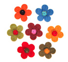 Felt brooches, Feltr flower brooches, felt wool brooches, handmade felt wool brooches from Nepal