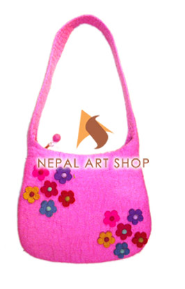 Felted Bag, Felt wool Bag, Tote Bags, Crossbody Bags, felt in nepal, felt and yarn, felt ball, felt industry, Nepal felt products