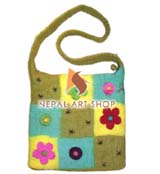 felt craft bags, handmade felt bags, felt in nepal, felt and yarn, felt ball, felt industry, Nepal felt products