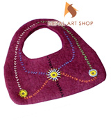 felt craft bags, handmade felt bags, felt in nepal, felt and yarn, felt ball, felt industry, Nepal felt products