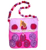 felt craft bags, handmade felt bags, felt in nepal, felt and yarn, felt ball, felt industry, Nepal felt products