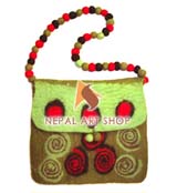 felt craft bags, handmade felt bags, felt in nepal, felt and yarn, felt ball, felt industry, Nepal felt products