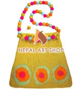 felt craft bags, handmade felt bags, felt in nepal, felt and yarn, felt ball, felt industry, Nepal felt products