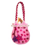 felt craft bags, handmade felt bags, felt in nepal, felt and yarn, felt ball, felt industry, Nepal felt products