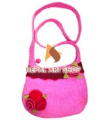 felt craft bags, handmade felt bags, felt in nepal, felt and yarn, felt ball, felt industry, Nepal felt products