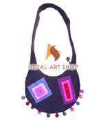 felt craft bags, handmade felt bags, felt in nepal, felt and yarn, felt ball, felt industry, Nepal felt products