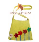 felt craft bags, handmade felt bags, felt in nepal, felt and yarn, felt ball, felt industry, Nepal felt products