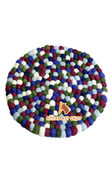 Felt Ball Coasters, Colorful Felt Ball Jewelry Making, felt ball supplies, felt ball making tutorial
