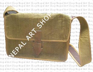 Hemp & leather crossbody bags, nepal leather crafts