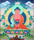 Amitaba Buddha Thangka, Buddha Thangka, Art, Painting