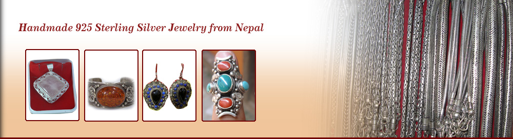 Nepal handmade sterling silver jewelry, 925 sterling silver jewelry, necklaces, Nepal, pendants, earrings, bracelets, handmade