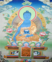 Medicine Buddha Thangka Art, Medicine Buddha