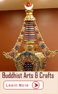 Buddyjskie rękodzieło rytualne na sprzedaż, tybetański sklep buddyjski, tybetańska sztuka i rzemiosło, dzwon i Dordże, koła modlitewne, Tingsha, muszla, flagi modlitewne, gongi, tybetańskie misy śpiewające, obrazy Thangka